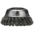 Knotted Cup Brush, 4" Dia. x 5/8"-11 Arbor