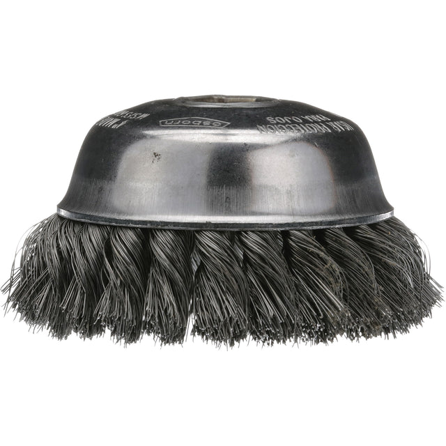 Knotted Cup Brush, 4" Dia. x 5/8"-11 Arbor