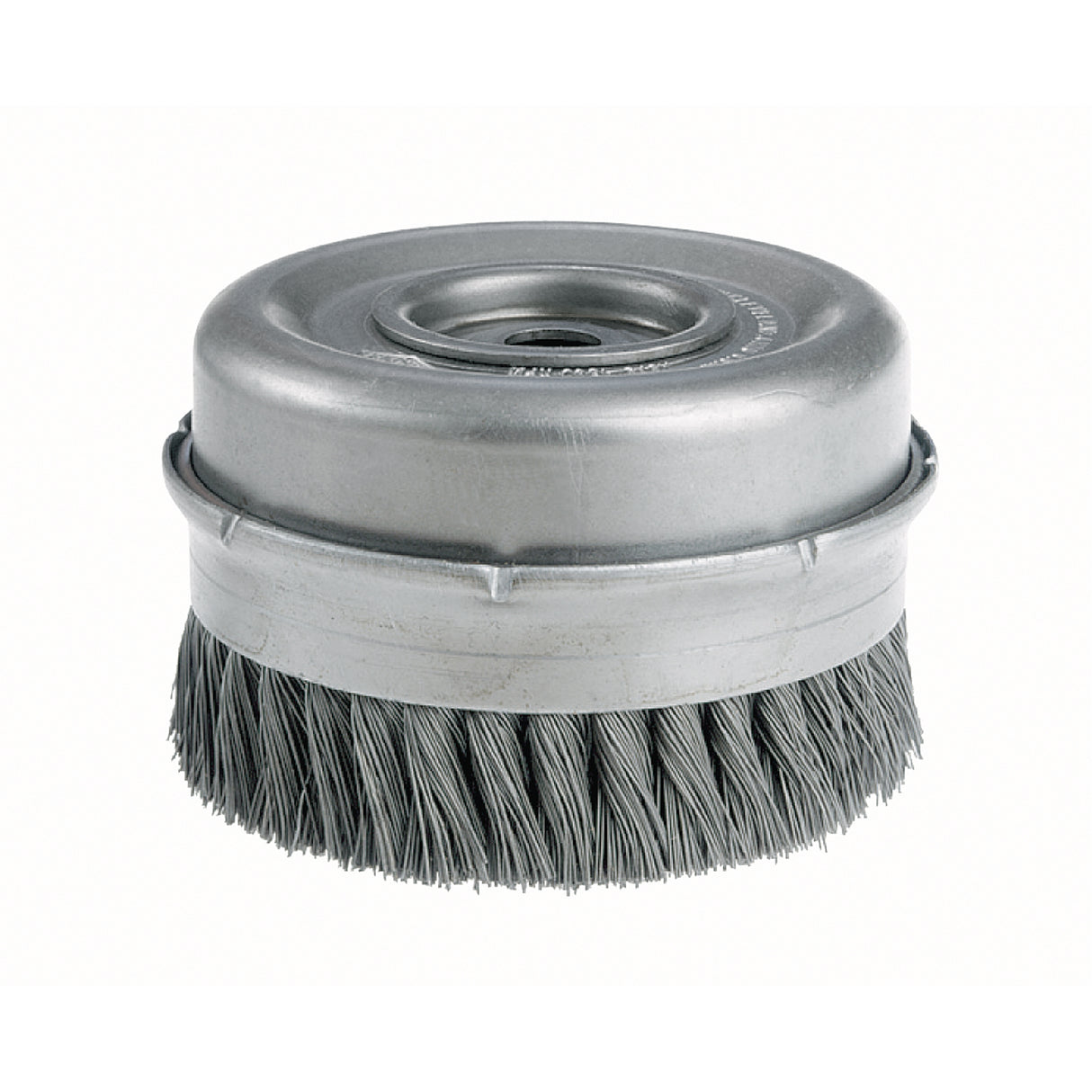 Knot Wire Cup Brushes with Bridle - Heavy-Duty, 4" Dia. x 5/8"-11 Arbor
