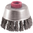 Knot Wire Cup Brushes - High Speed Small Grinder, 2-3/4" Dia. x 1/2"-13 Arbor