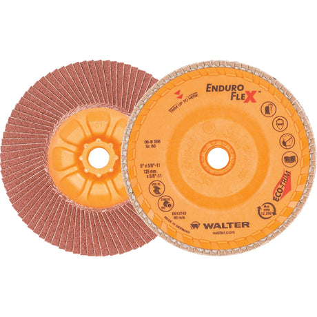 Enduro-Flex™ Flap Disc, 5" x 5/8"-11, Type 27, 80 Grit, Zirconia Alumina