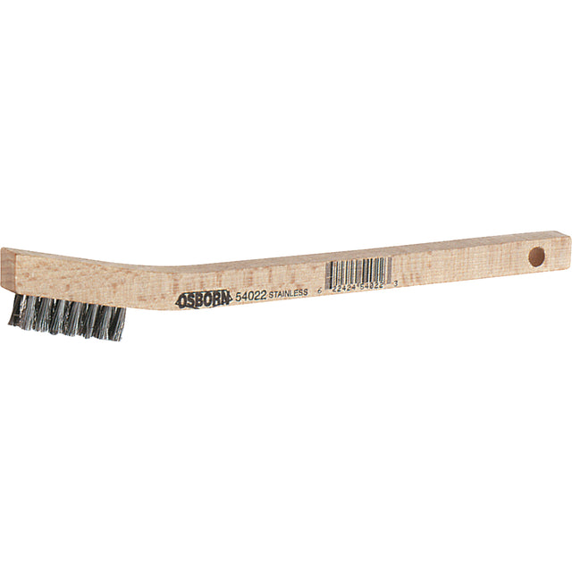Small Cleaning Scratch Brush - Curved Back, Polypropylene, 2 x 9 Wire Rows, 8-5/8" Long