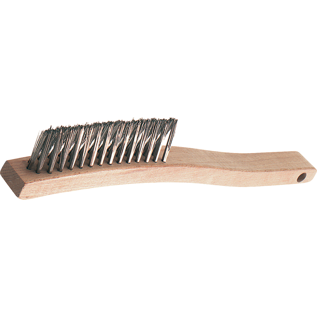 V-Groove Long Handle Scratch Brushes, Steel, 3 x 14 Wire Rows, 13-3/4" Long