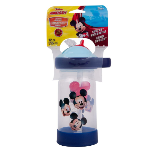 FIRST YEARS - DISNEY - MICKEY MOUSE - SIP & SEE WATER BOTTLE 1pk (Case of 2)