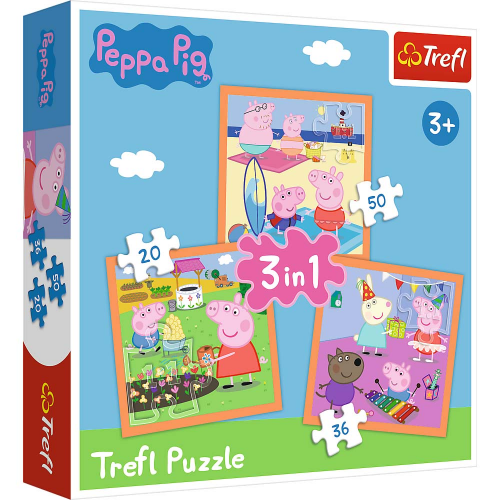 PUZZLE - PEPPA PIG - 3in1  - 20/36/50pcs (Case of 8)