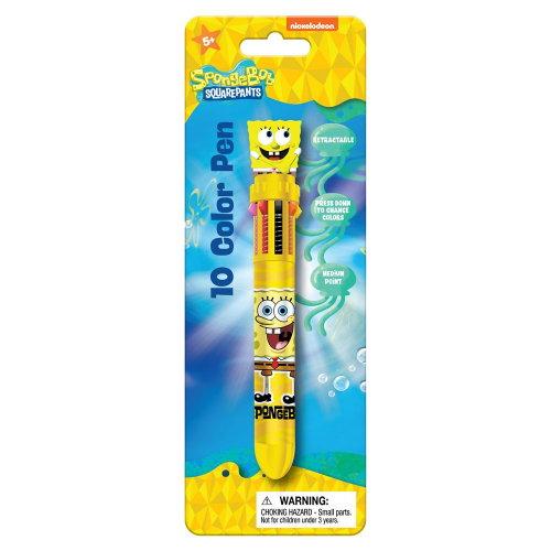 SPONGEBOB - 10 COLOR - JUMBO PEN (Case of 12)