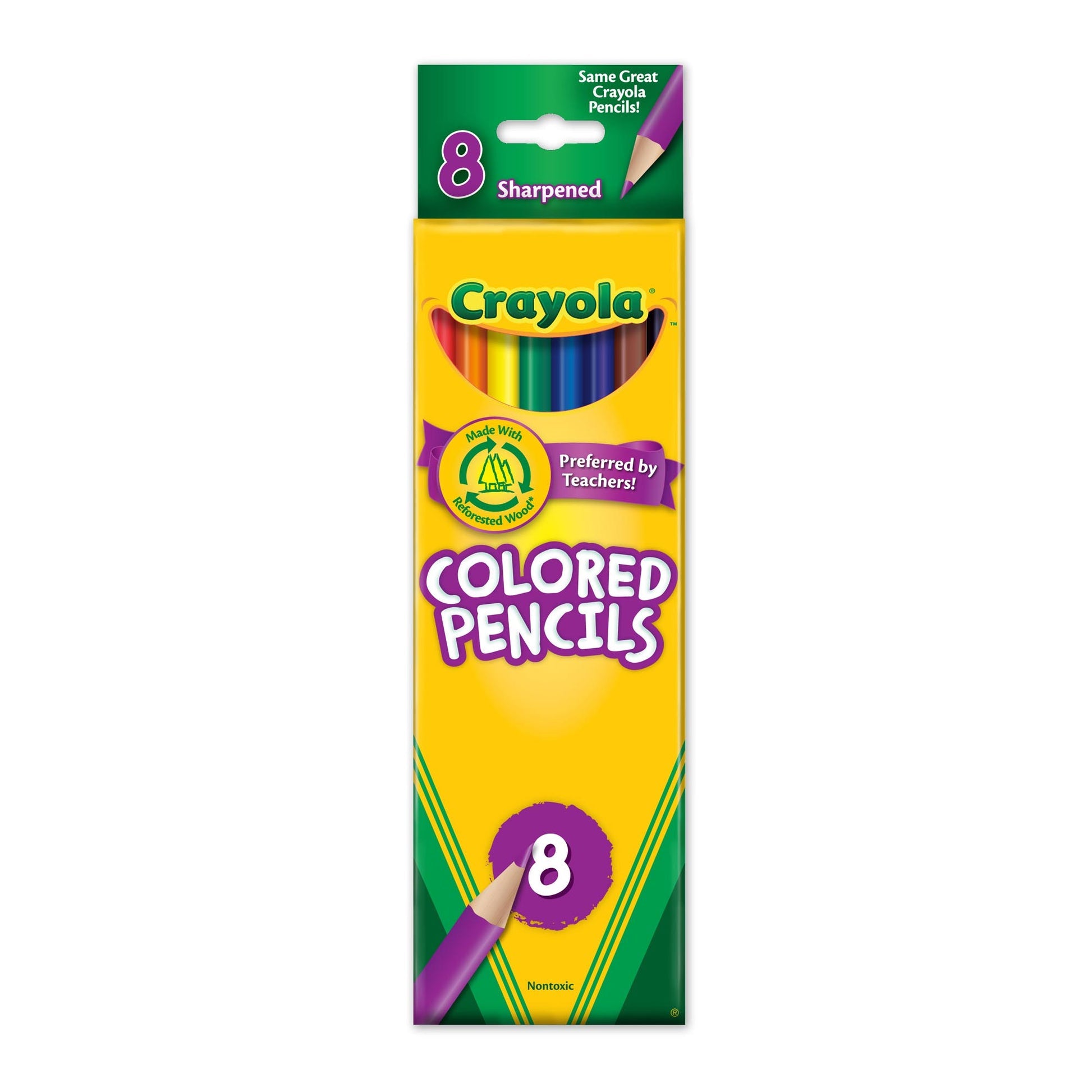 Crayola Coloured Pencils, 8 Count (Case of 48)
