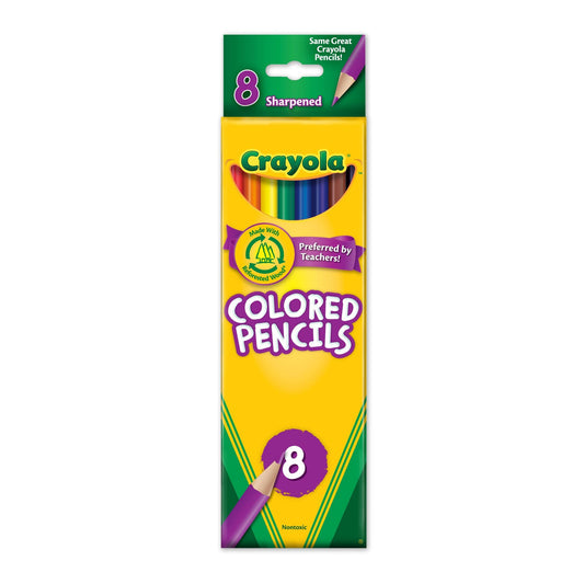 Crayola Coloured Pencils, 8 Count (Case of 48)