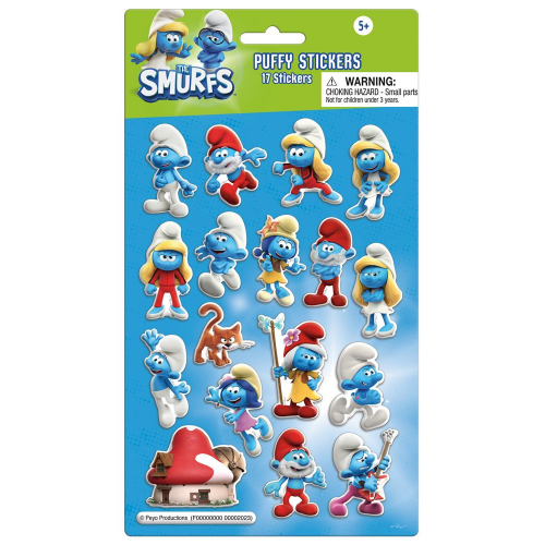 SMURFS - PUFFY STICKERS (Case of 6)