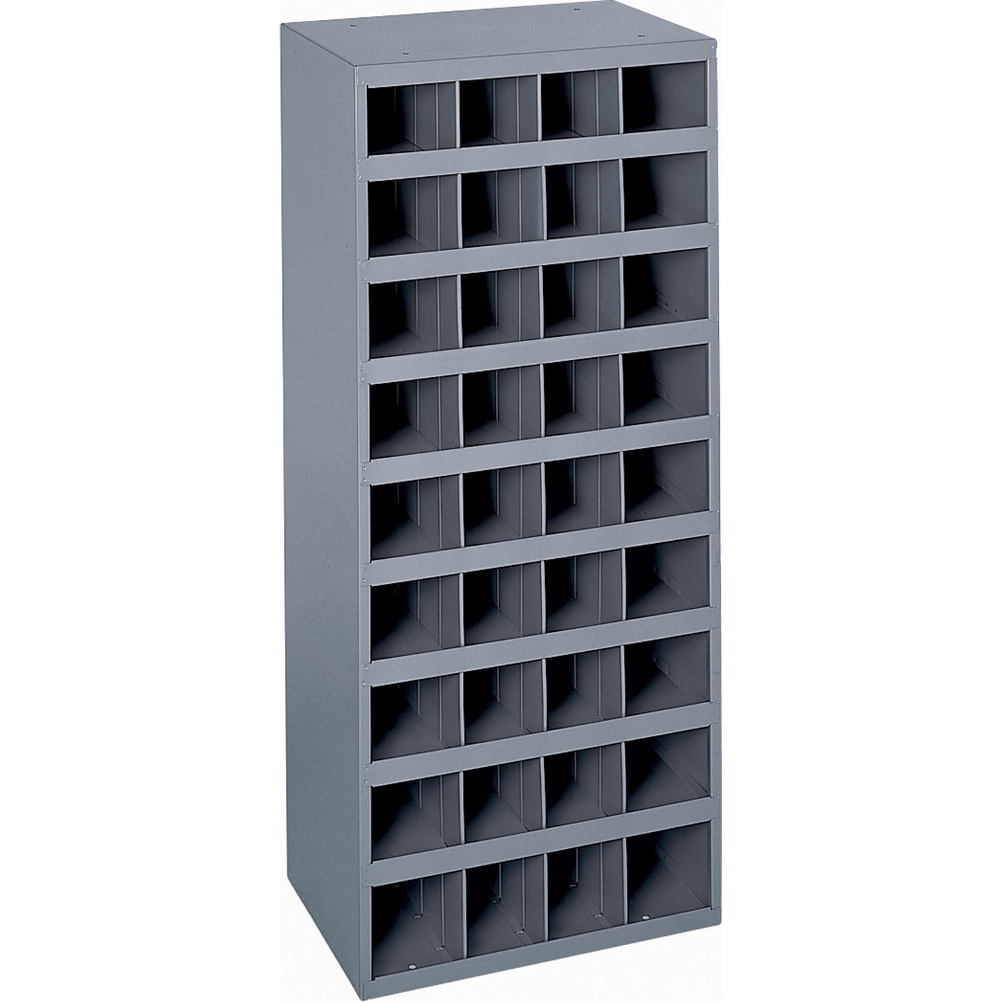 Steel Storage Bin Cabinet, 17-7/8" W x 12" D x 42" H, Grey