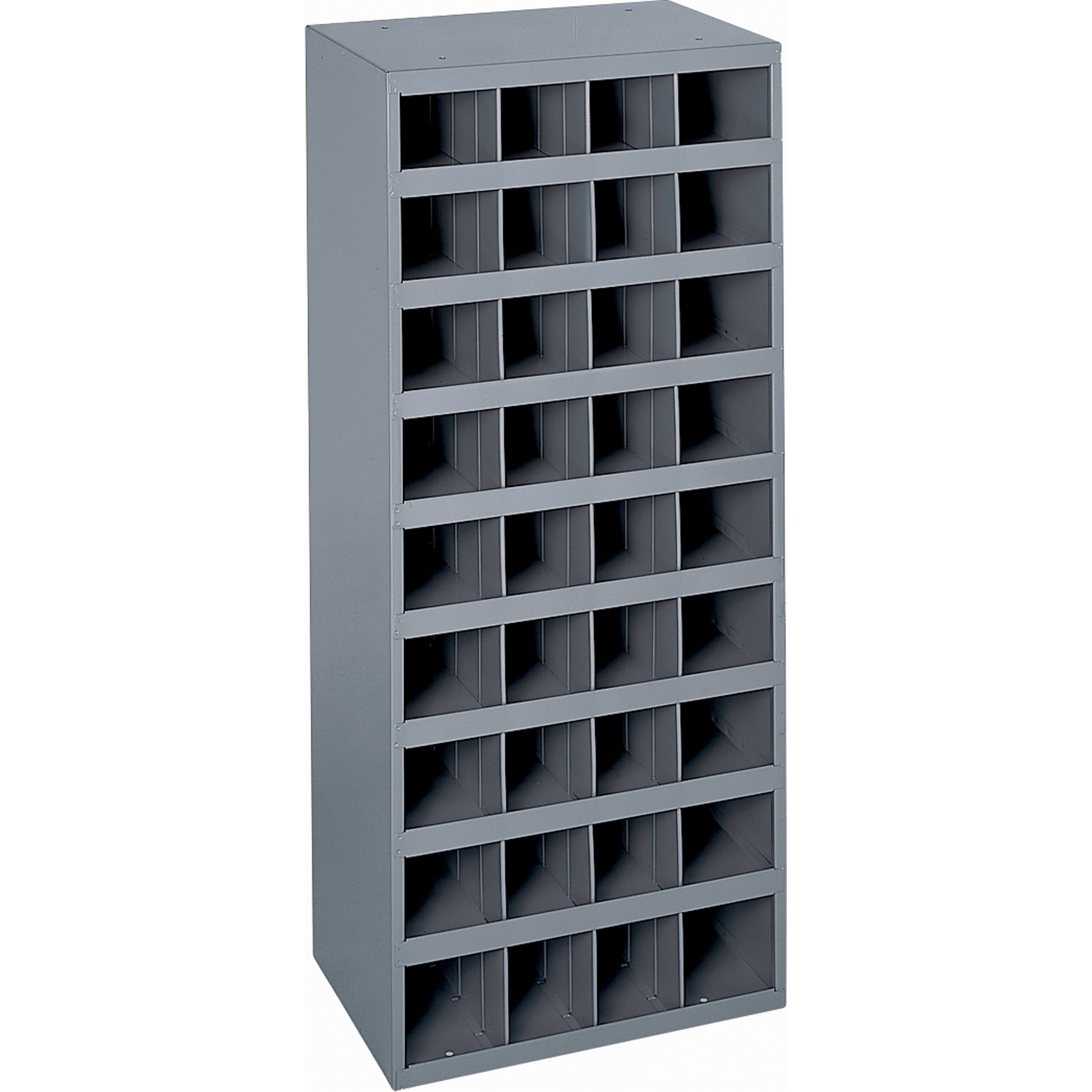Steel Storage Bin Cabinet, 17-7/8" W x 12" D x 42" H, Grey
