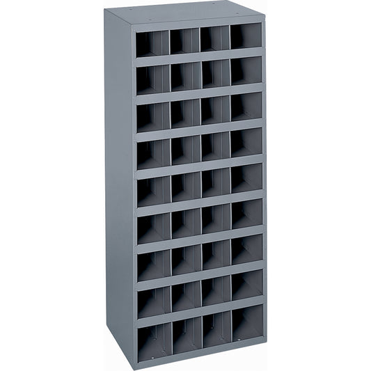 Steel Storage Bin Cabinet, 17-7/8" W x 12" D x 42" H, Grey