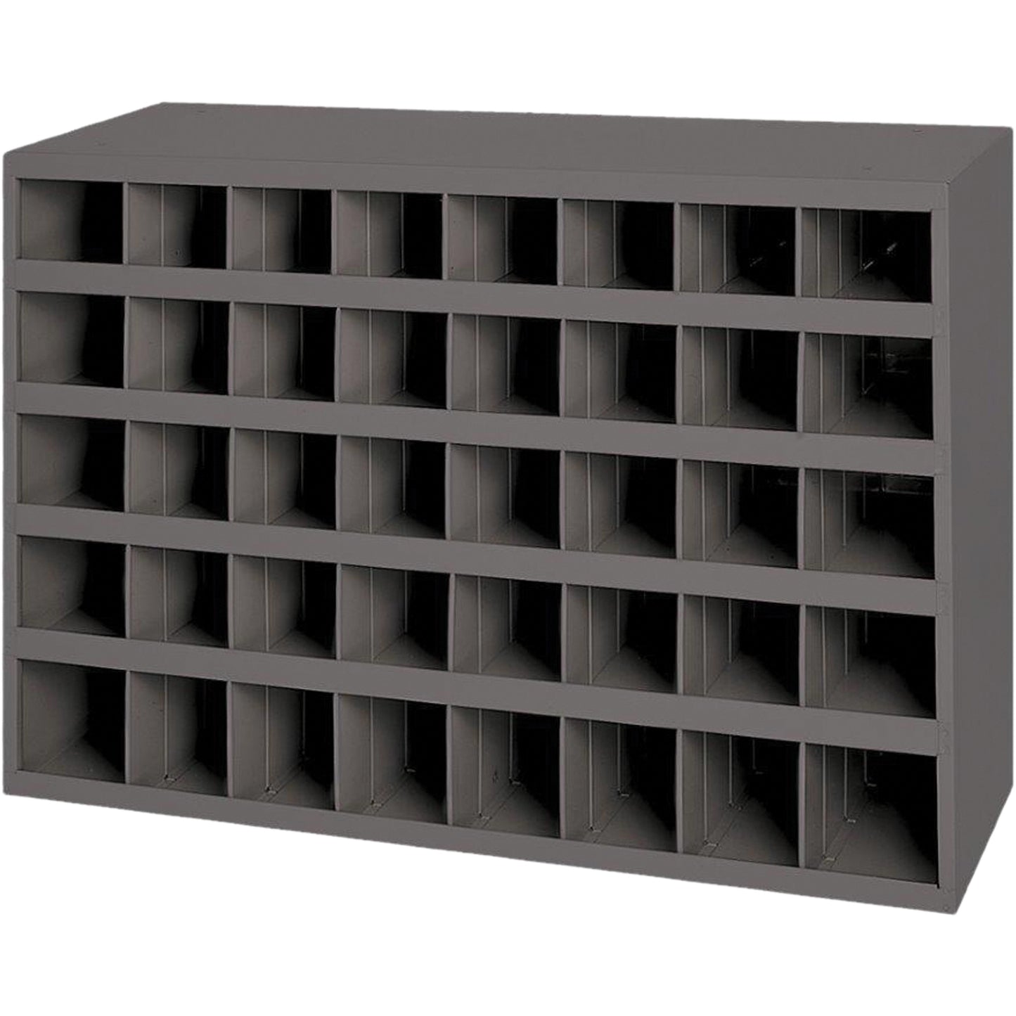 Steel Storage Bin Cabinet, 33-3/4" W x 8-1/2" D x 22-1/4" H, Grey
