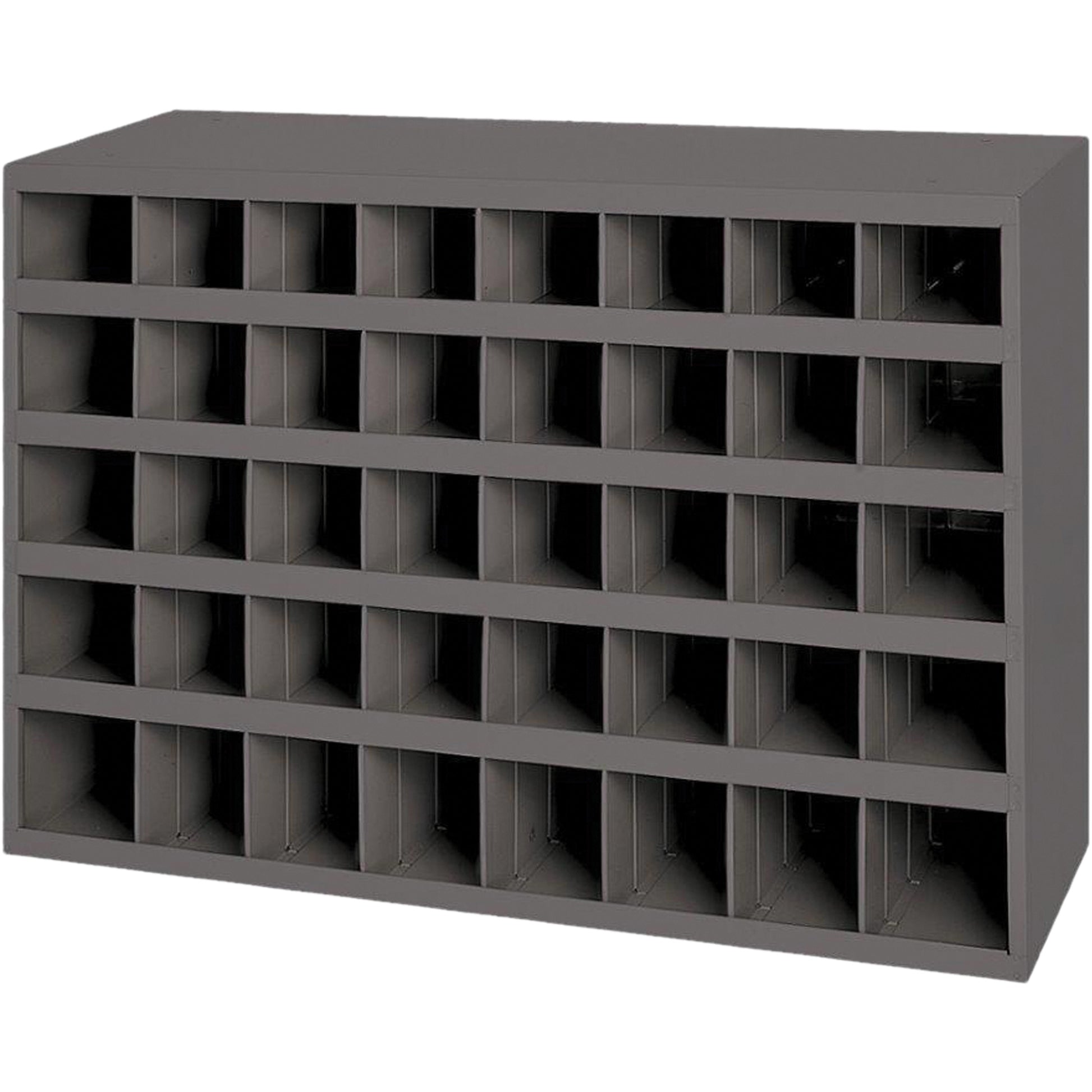 Steel Storage Bin Cabinet, 33-3/4" W x 8-1/2" D x 22-1/4" H, Grey