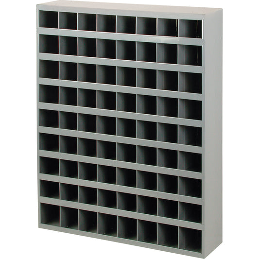 Steel Storage Bin Cabinet, 33-3/4" W x 8-1/2" D x 42" H, Grey
