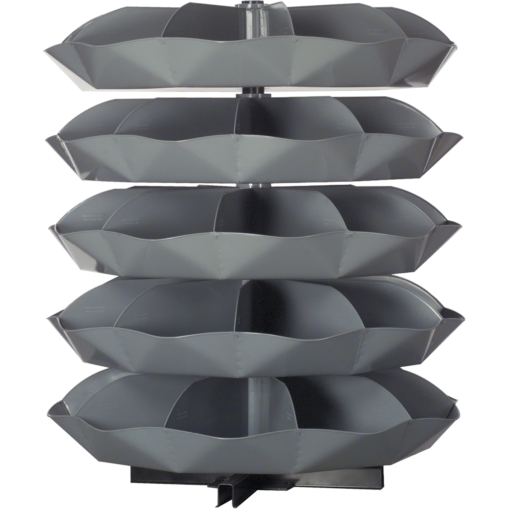 Rotabin® Storage Units, 625 lbs. Capacity per Level, 5 Level, 56" H x 44" Dia.
