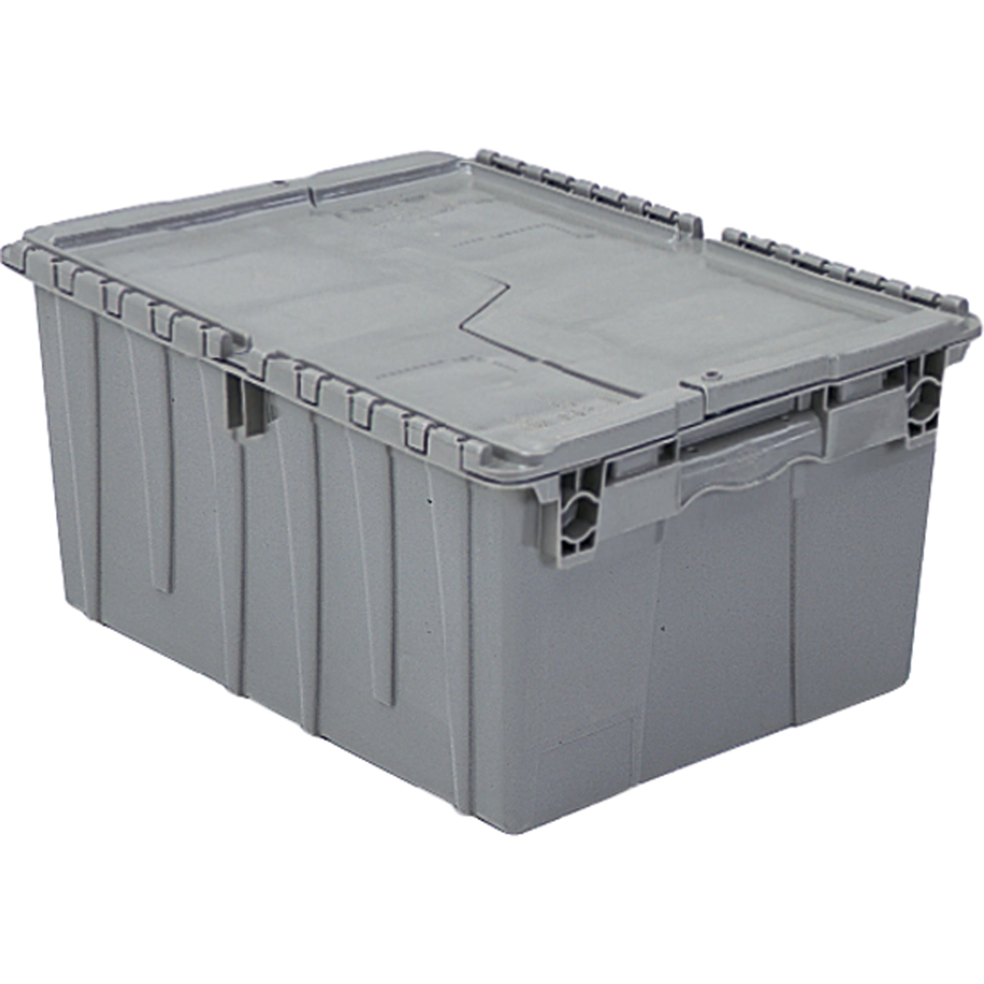 Flipak® Polyethylene Plastic (PE) Distribution Containers, 11.8" x 9.8" x 7.7", Grey