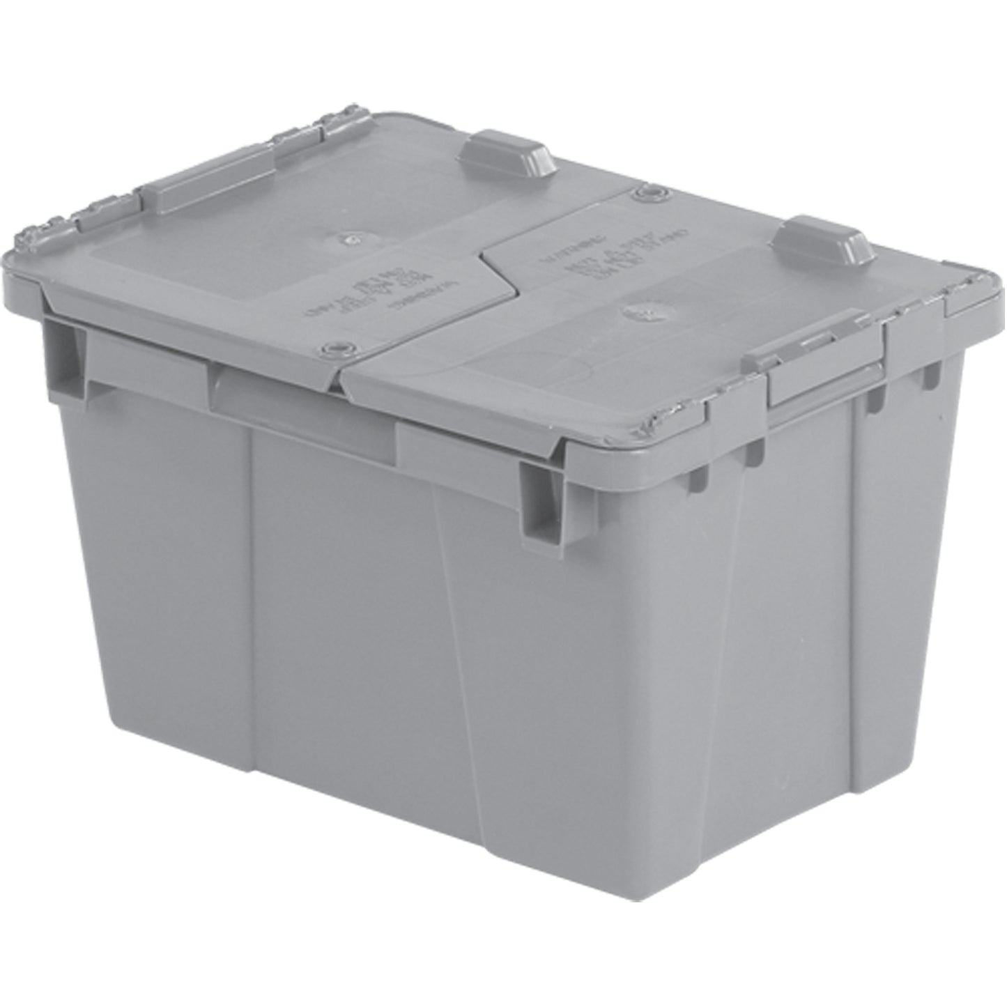 Flipak® Polyethylene Plastic (PE) Distribution Containers, 15.2" x 10.9" x 9.7", Grey