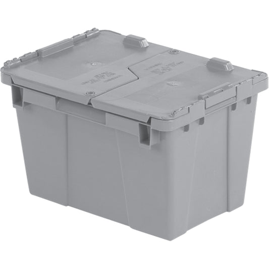 Flipak® Polyethylene Plastic (PE) Distribution Containers, 15.2" x 10.9" x 9.7", Grey