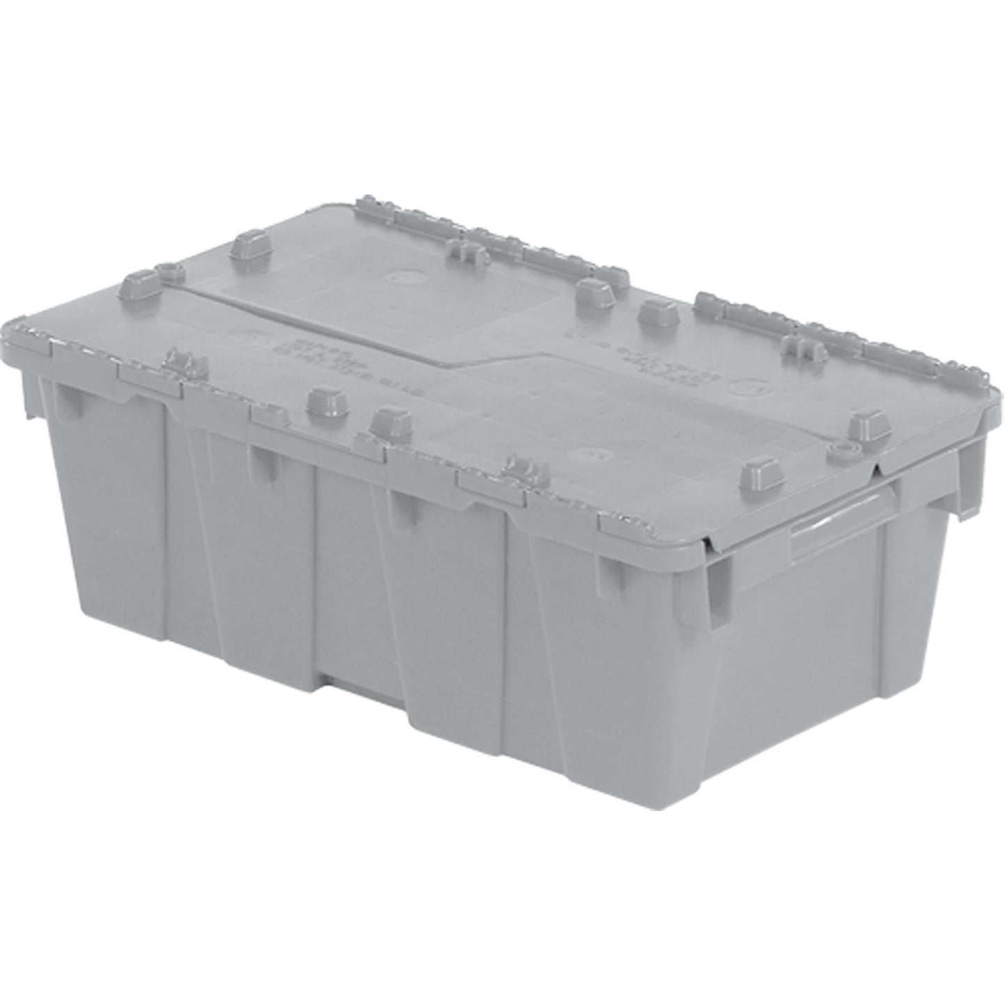 Flipak® Polyethylene Plastic (PE) Distribution Containers, 19.7" x 11.8" x 7.3", Grey