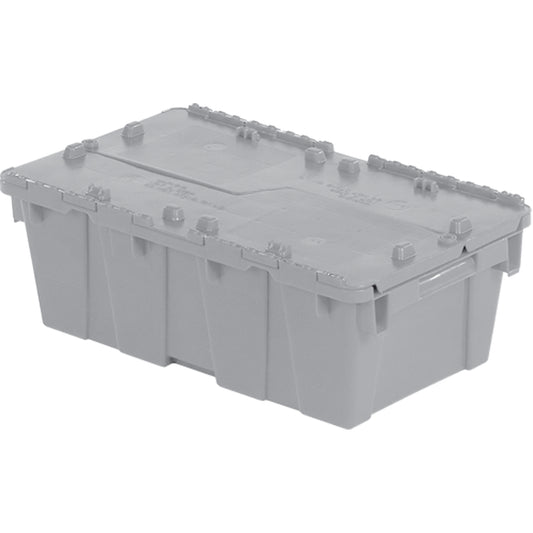 Flipak® Polyethylene Plastic (PE) Distribution Containers, 19.7" x 11.8" x 7.3", Grey