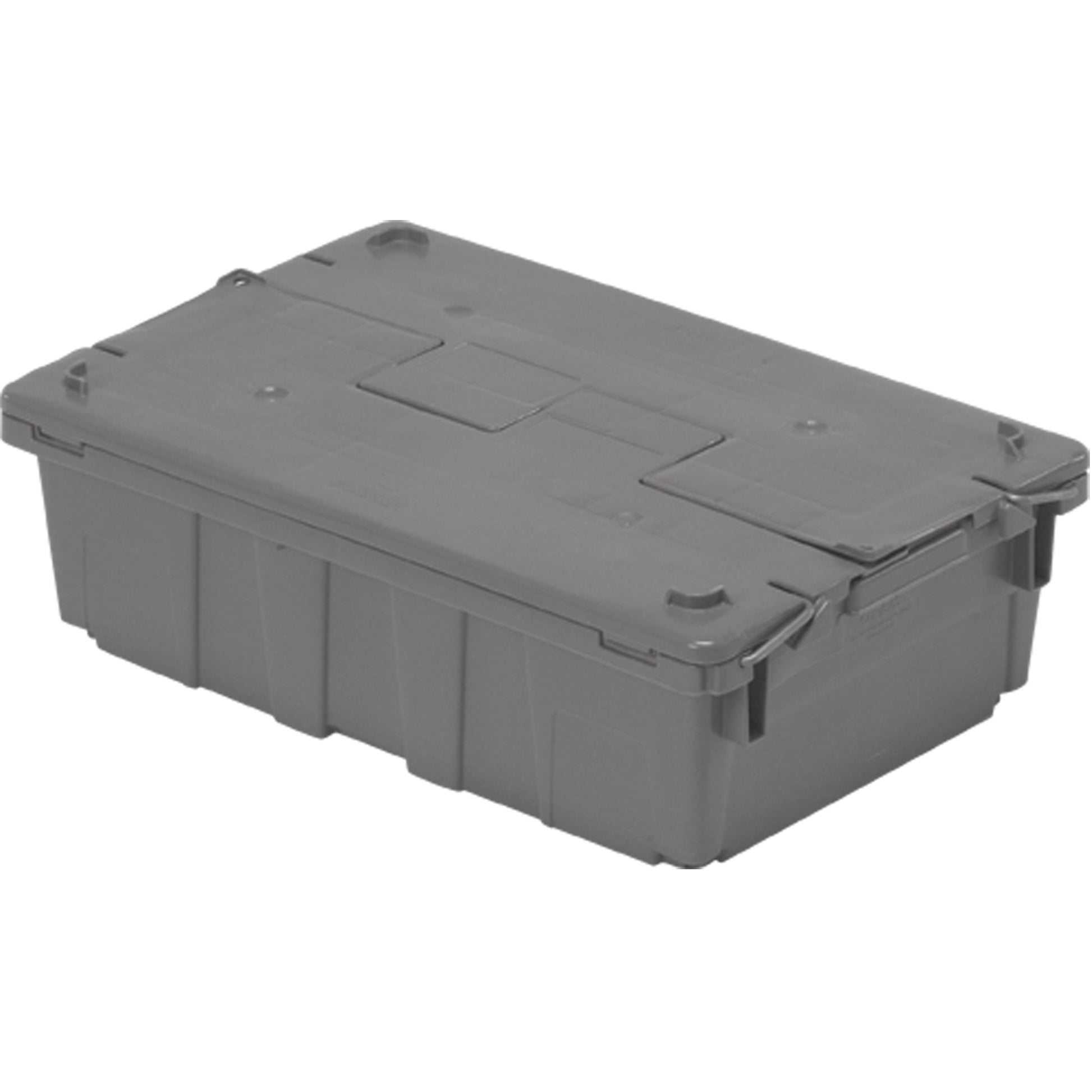 Flipak® Polyethylene Plastic (PE) Distribution Containers, 20.6" x 13.5" x 6.5", Grey