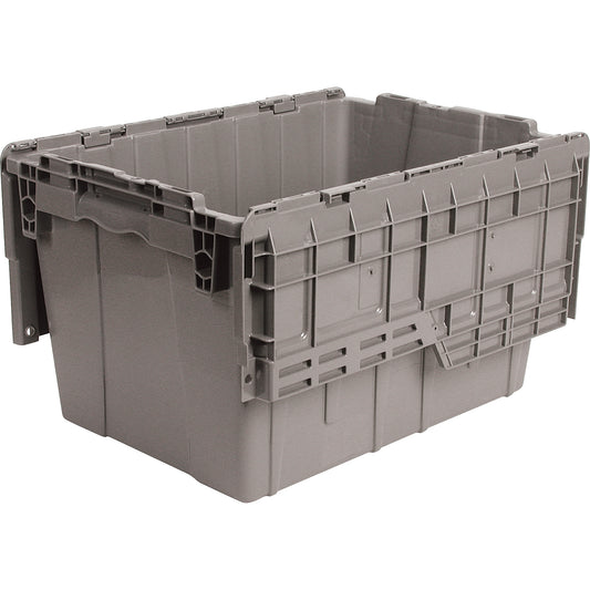 Flipak® Polyethylene Plastic (PE) Distribution Containers, 21.8" x 15.2" x 12.9", Grey