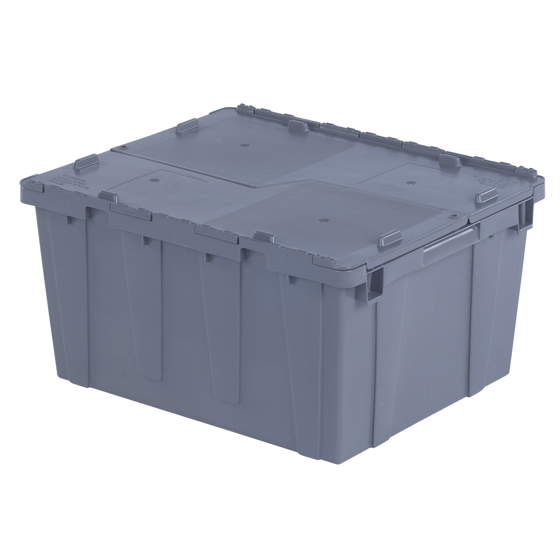 Flipak® Polyethylene Plastic (PE) Distribution Containers, 23.9" x 19.6" x 12.6", Grey