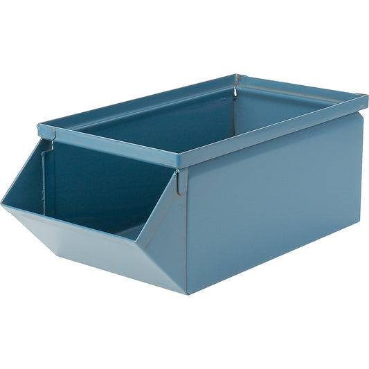 Steel Bin, 100 lbs. Cap., 4-1/2" W x 8" D x 4-1/2" H, Blue