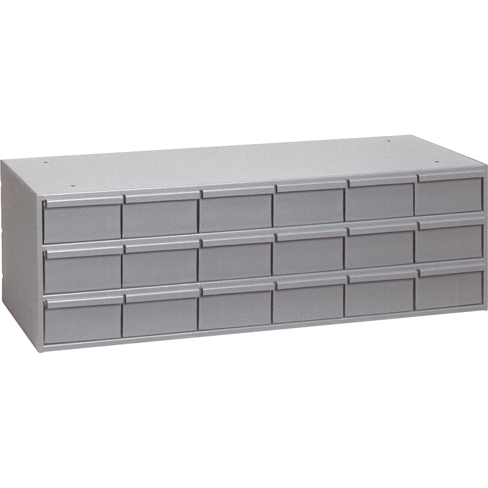 Industrial Drawer Cabinets, 18 Drawers, 33-3/4" W x 11-3/4" D x 12-7/8" H, Grey