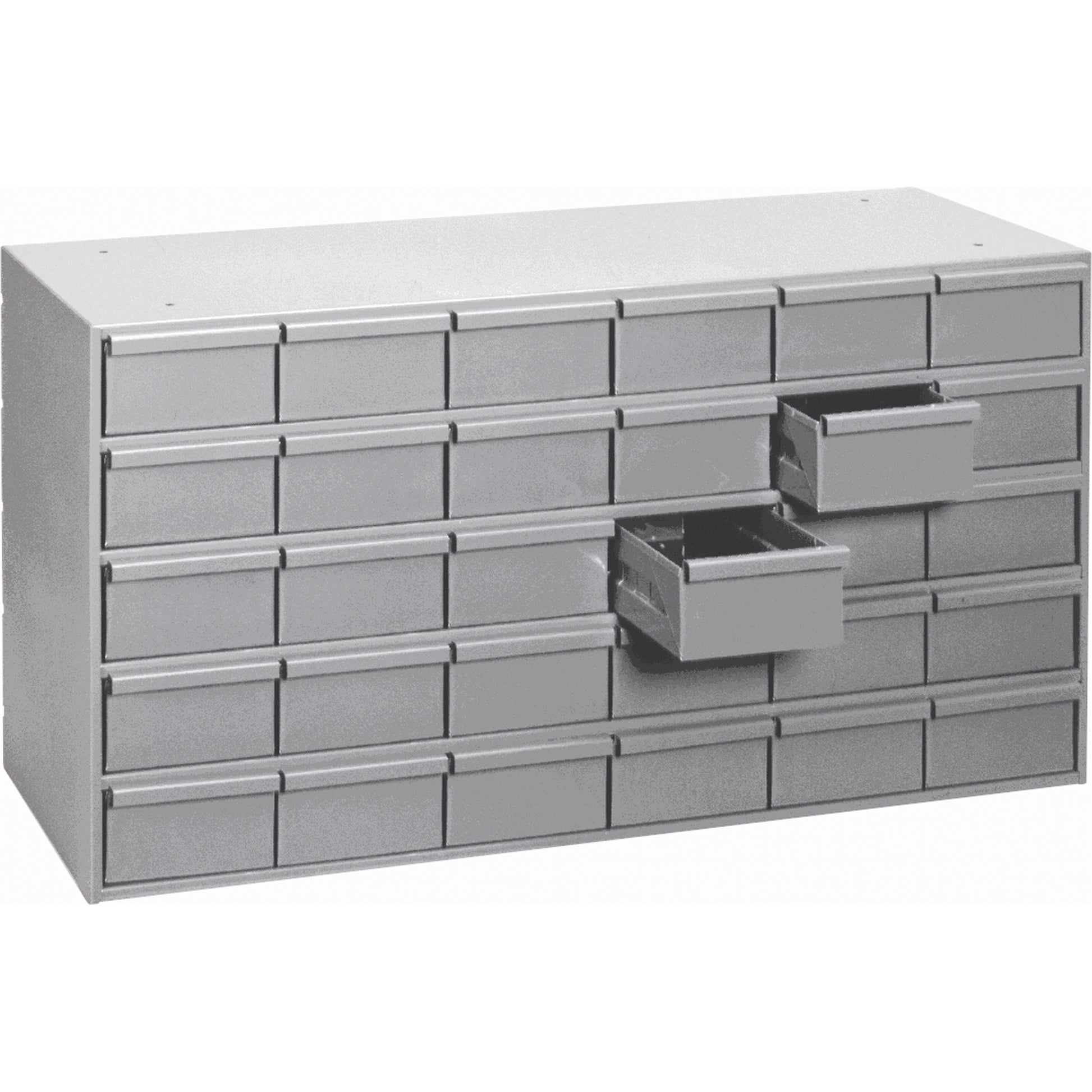 Industrial Drawer Cabinets, 30 Drawers, 33-3/4" W x 11-3/4" D x 21-1/8" H, Grey