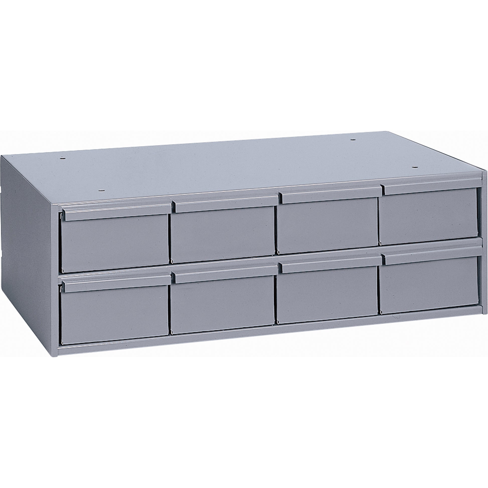 Industrial Drawer Cabinets, 8 Drawers, 22-3/4" W x 11-5/8" D x 7-3/8" H, Grey