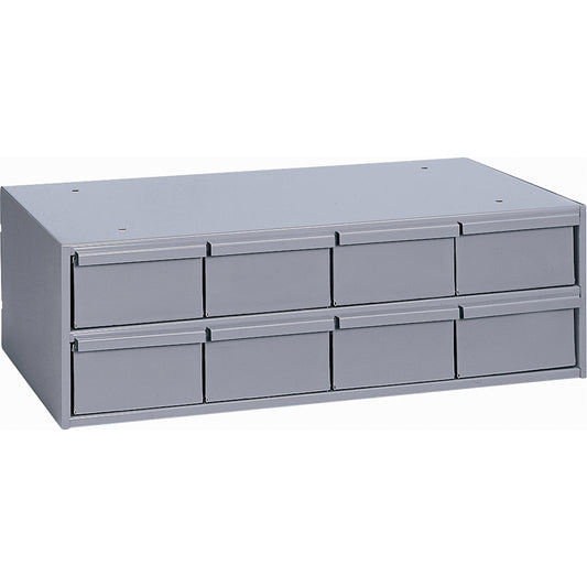 Industrial Drawer Cabinets, 8 Drawers, 22-3/4" W x 11-5/8" D x 7-3/8" H, Grey