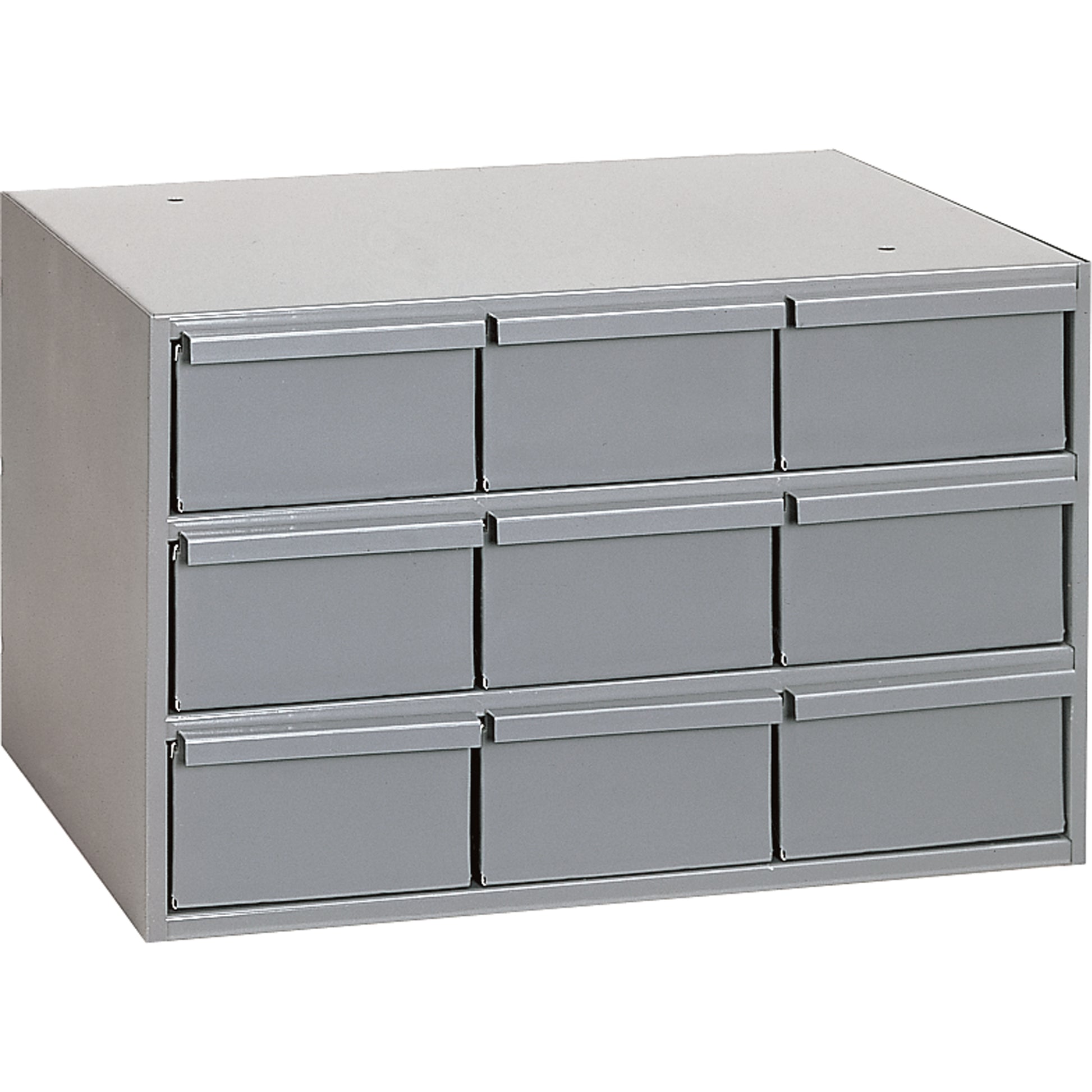 Industrial Drawer Cabinets, 9 Drawers, 17-1/4" W x 11-5/8" D x 10-7/8" H, Grey