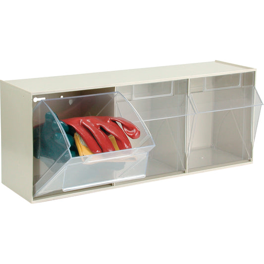 Tip-Out Bins Modular Storage System, 23-5/8" W x 7-3/4" D x 9 1/2" H, 3 Drawers