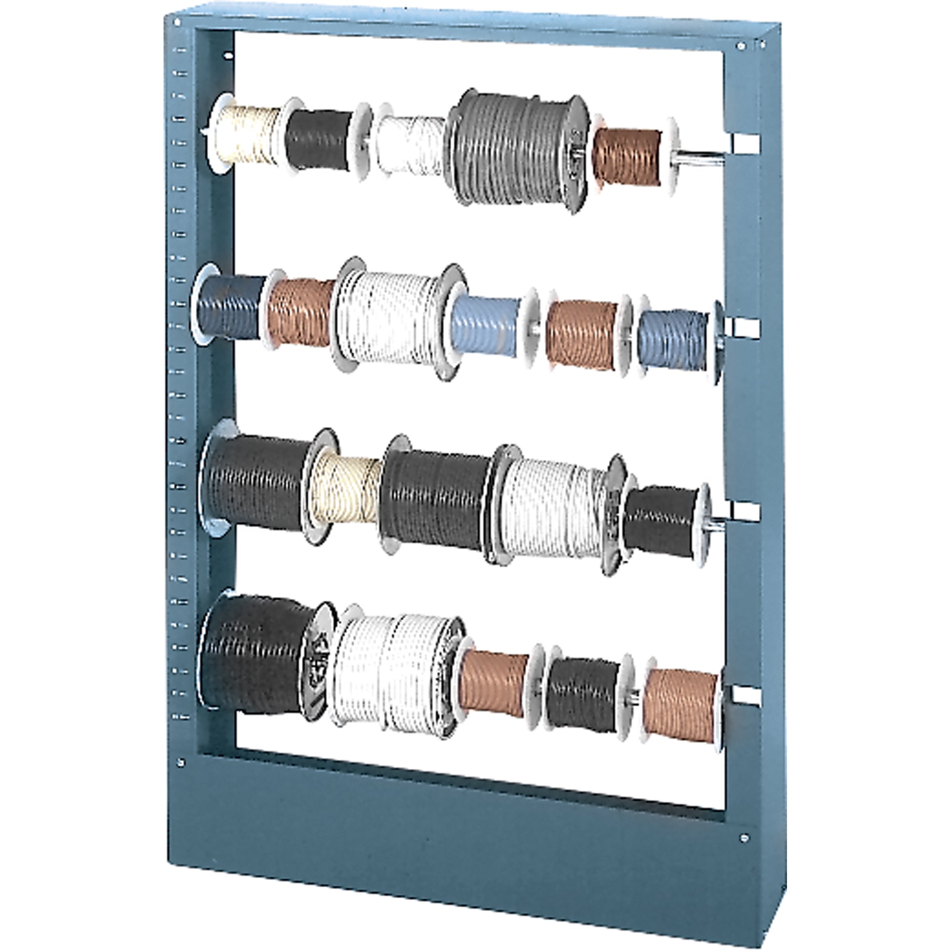 Wire Spool Racks, 4 Rod, 6" W x 26-1/8" D x 37-1/8" H