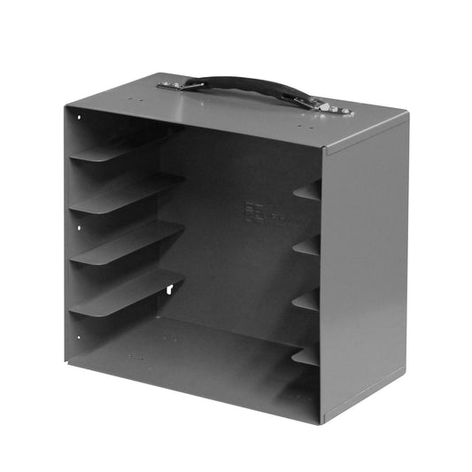 Compartment Box Cabinets, Steel, 5 Slots, 11-1/4" W x 6-3/4" D x 10-3/4" H, Grey