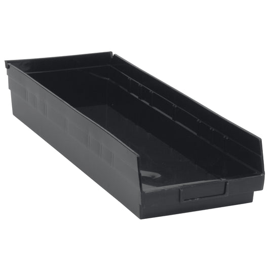 Conductive Shelf Bin, 8-3/8" W x 4" H x 23-5/8" D, Black