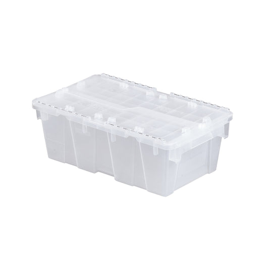 Flipak® Polypropylene Plastic (PP) Distribution Containers, 19.7" x 11.8" x 7.3", Clear