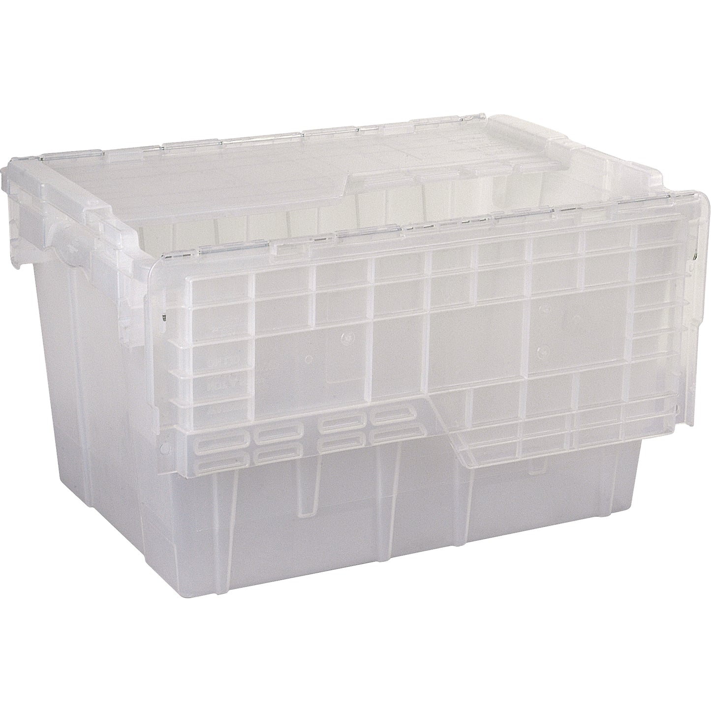 Flipak® Polypropylene Plastic (PP) Distribution Containers, 21.8" x 15.2" x 12.9", Clear