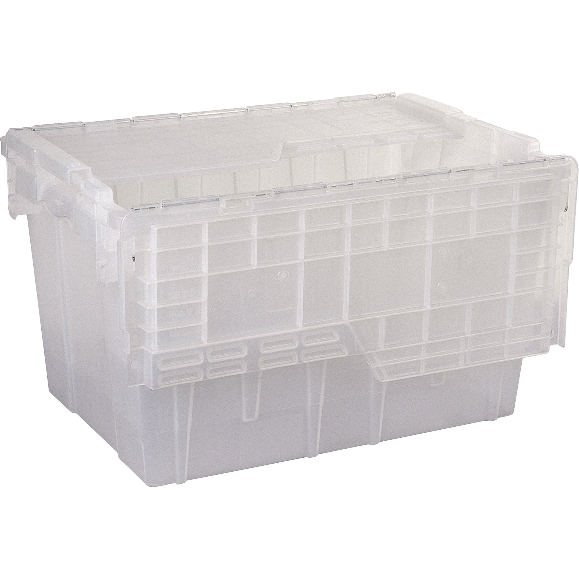 Flipak® Polypropylene Plastic (PP) Distribution Containers, 21.8" x 15.2" x 12.9", Clear