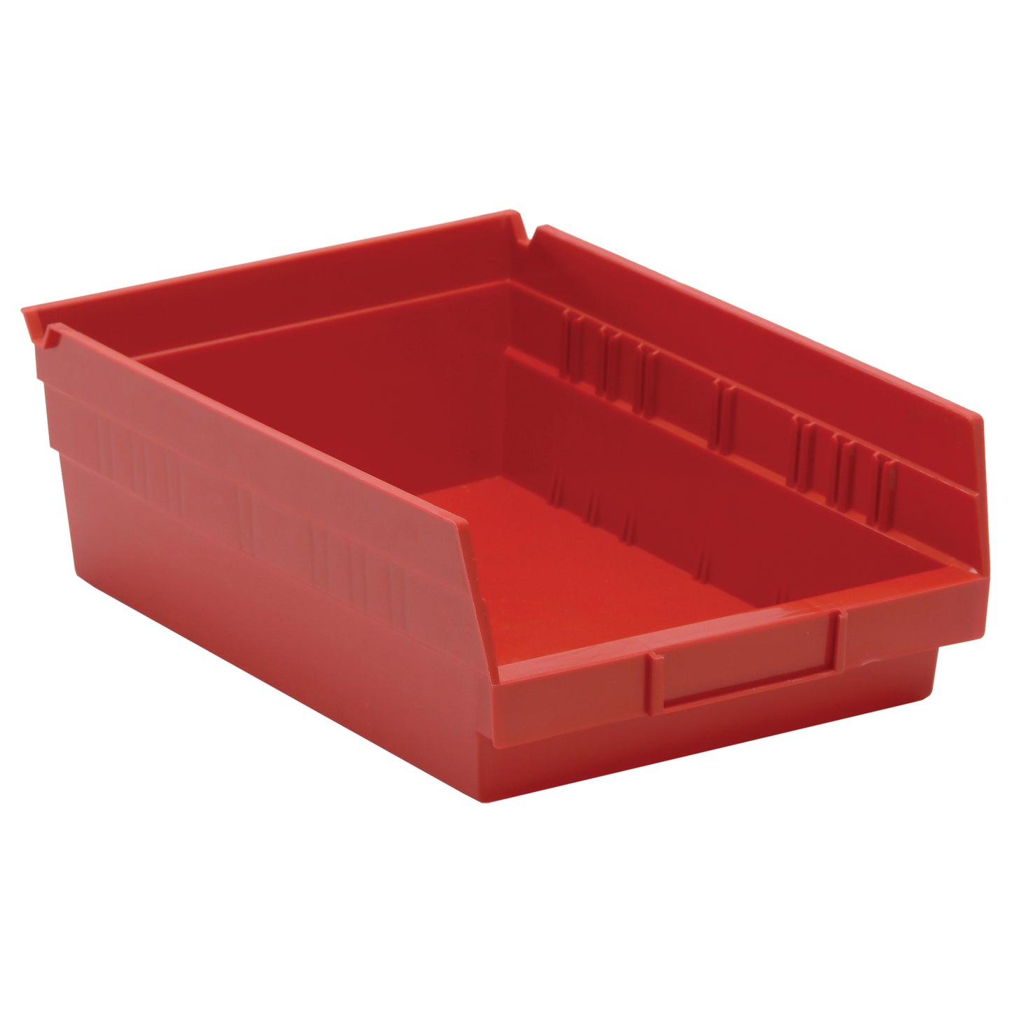 Shelf Bins, 8-3/8" W x 4" H x 11-5/8" D, Red, 30 lbs. Capacity