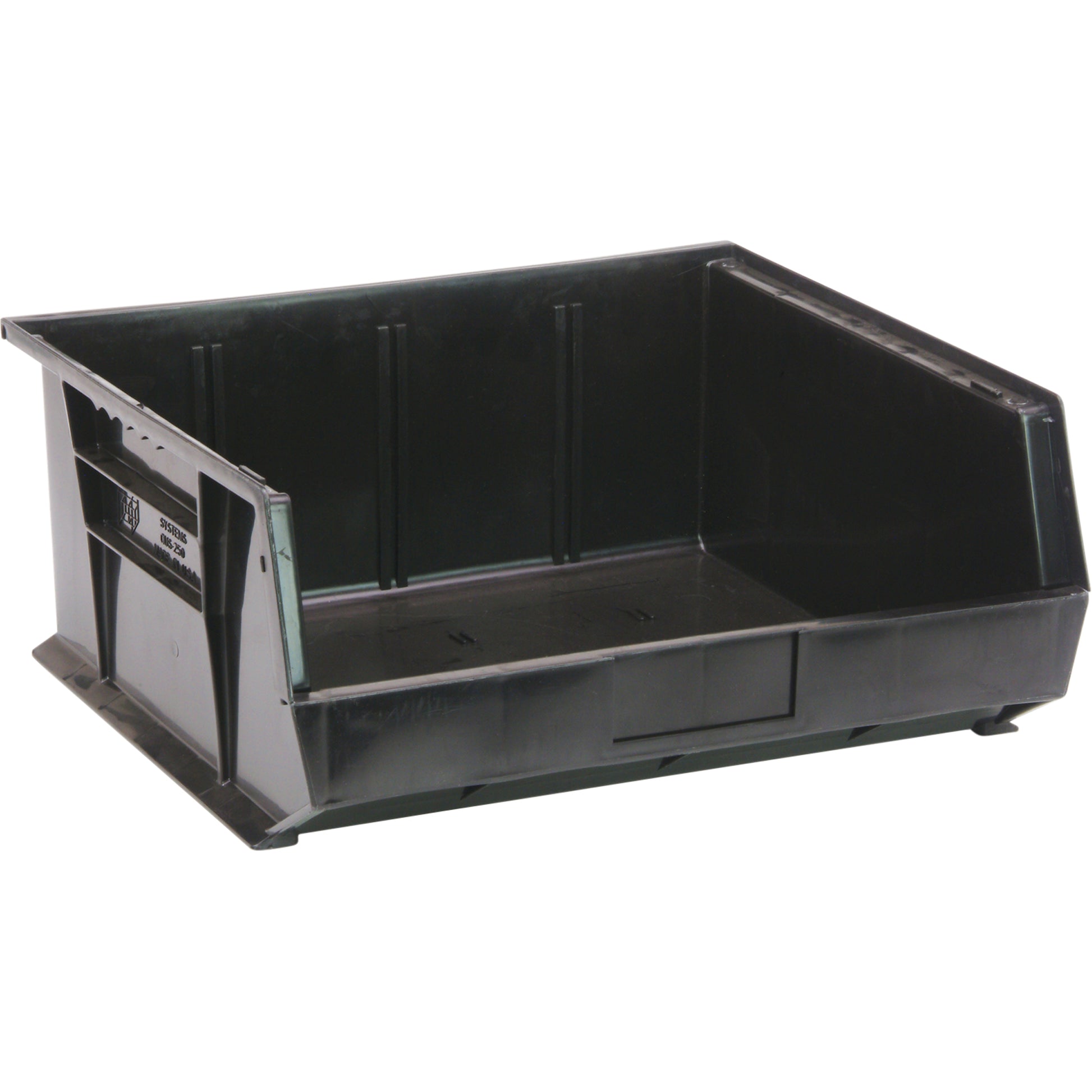 Environmentally Friendly Recycled Bin, 8-1/4" W x 7" H x 14-3/4" D, Black