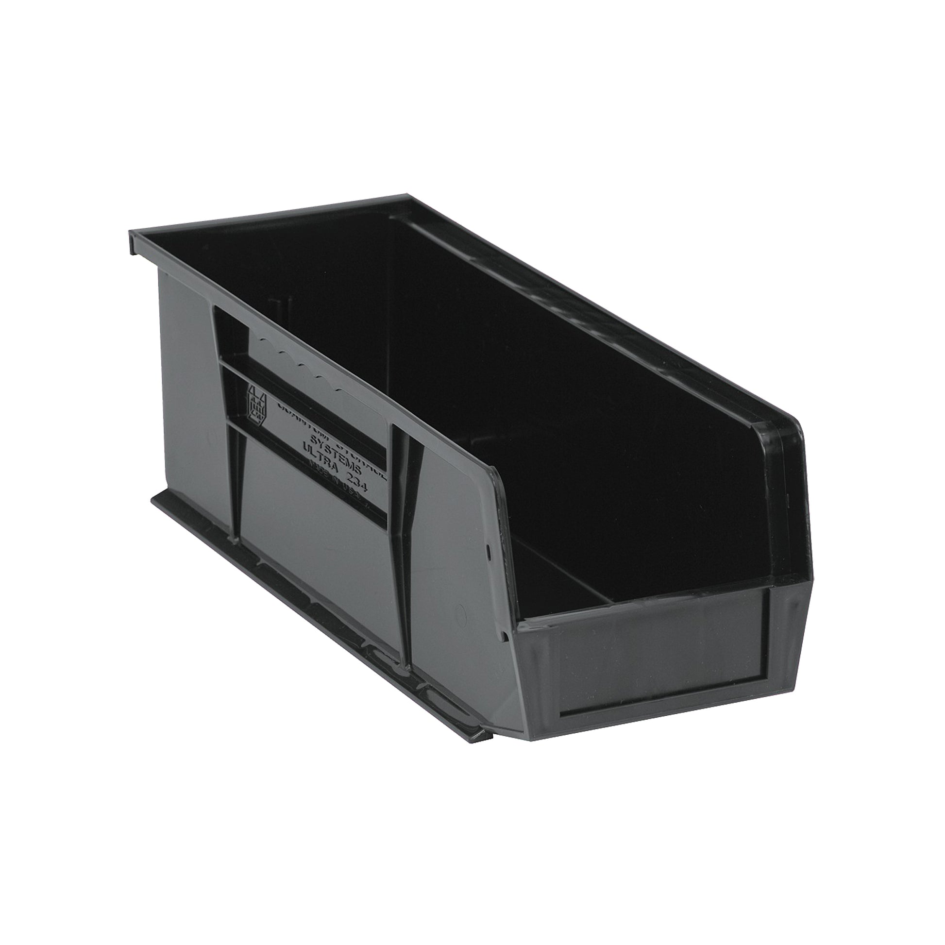 Environmentally Friendly Recycled Bin, 5-1/2" W x 5" H x 14-3/4" D, Black