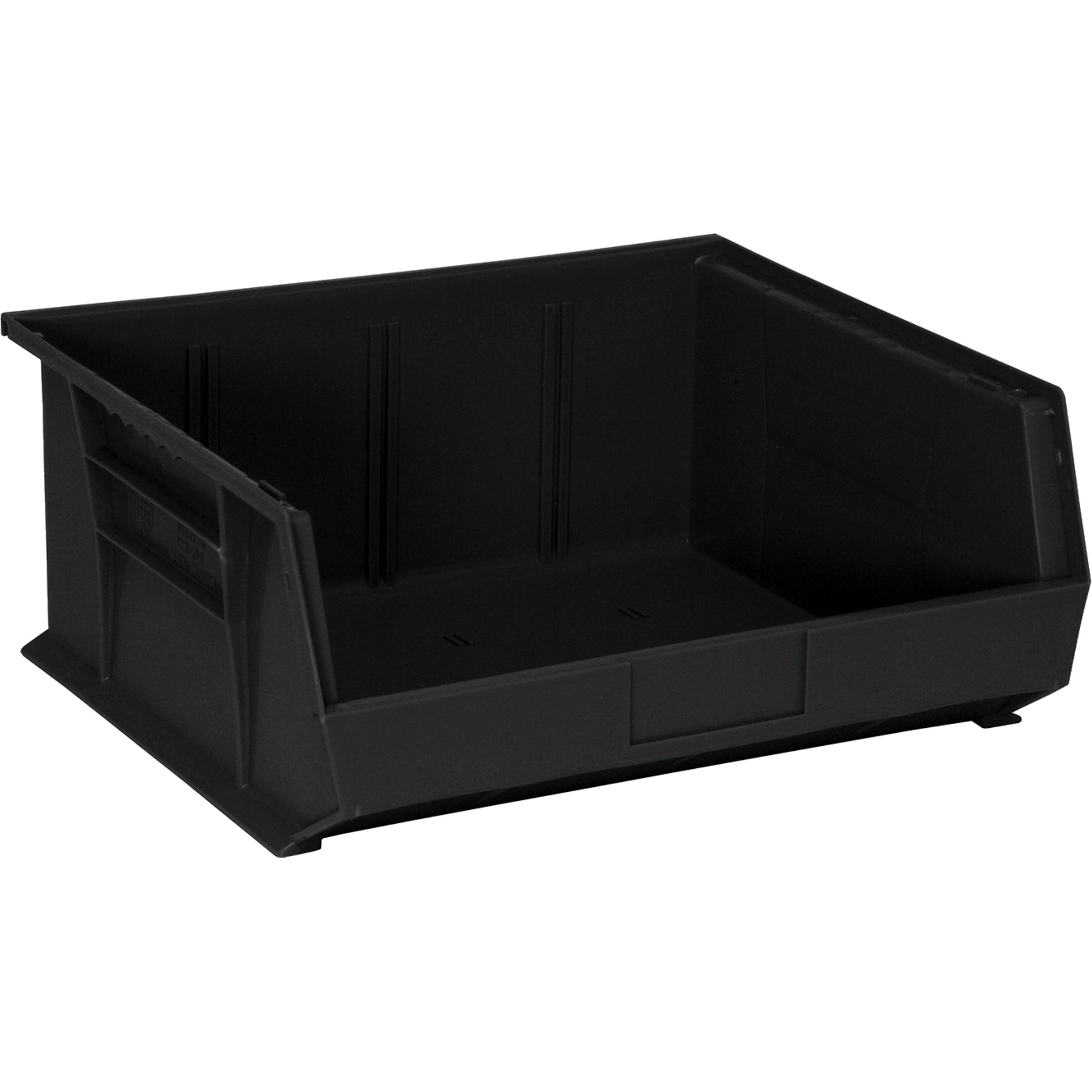 Environmentally Friendly Recycled Bin, 16-1/2" W x 7" H x 14-3/4" D, Black