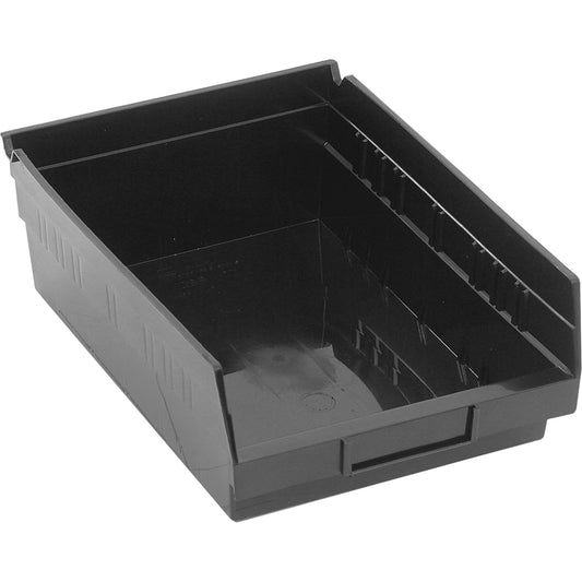 Shelf Bins, 8-3/8" W x 4" H x 11-5/8" D, Black, 30 lbs. Capacity