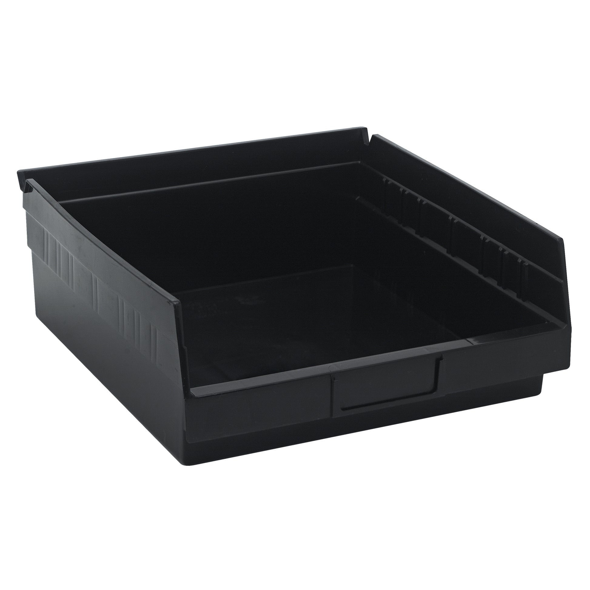 Economy Shelf Bin, 11-1/8" W x 4" H x 11-5/8" D, Black