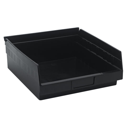 Economy Shelf Bin, 11-1/8" W x 4" H x 11-5/8" D, Black