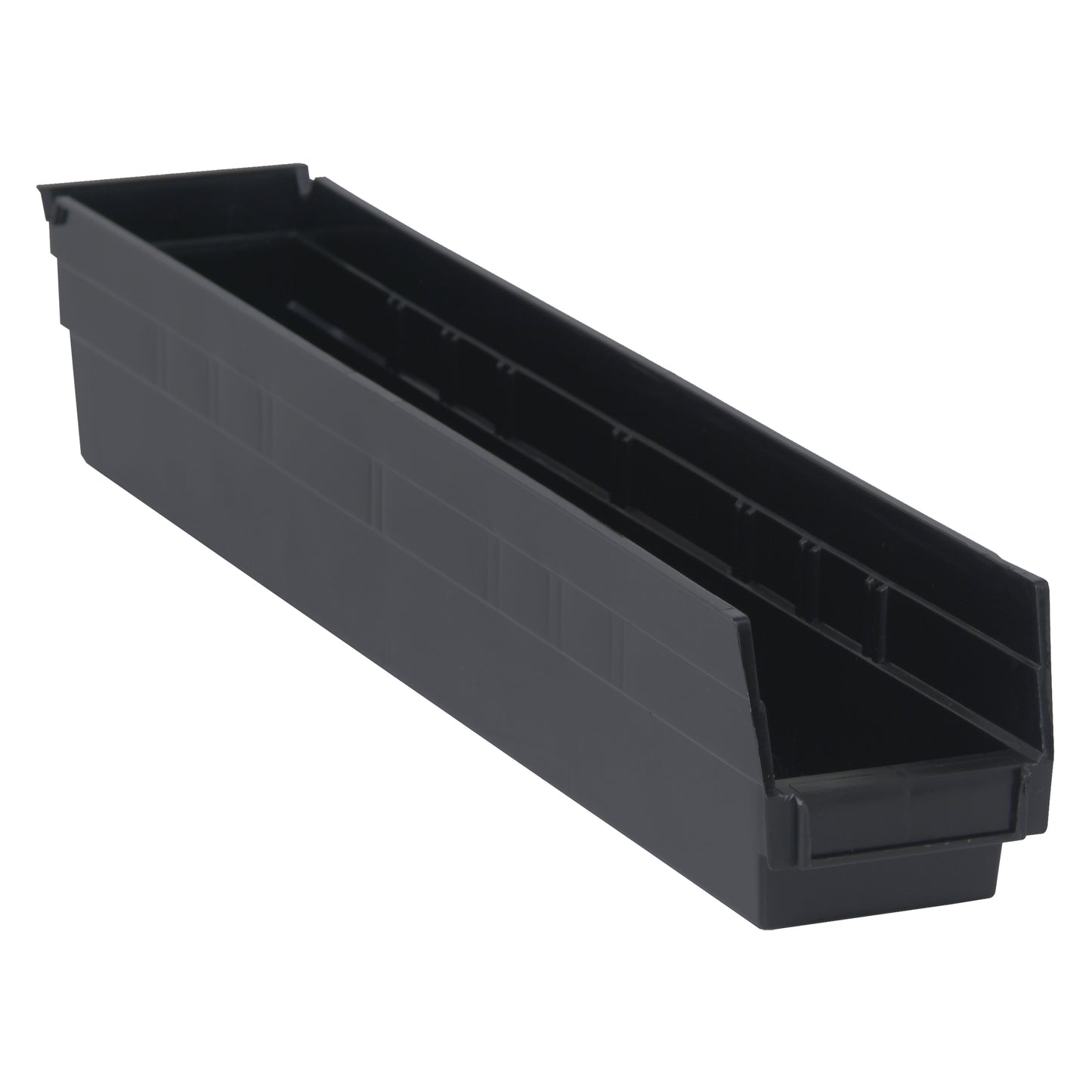 Economy Shelf Bin, 4-1/8" W x 4" H x 23-5/8" D, Black