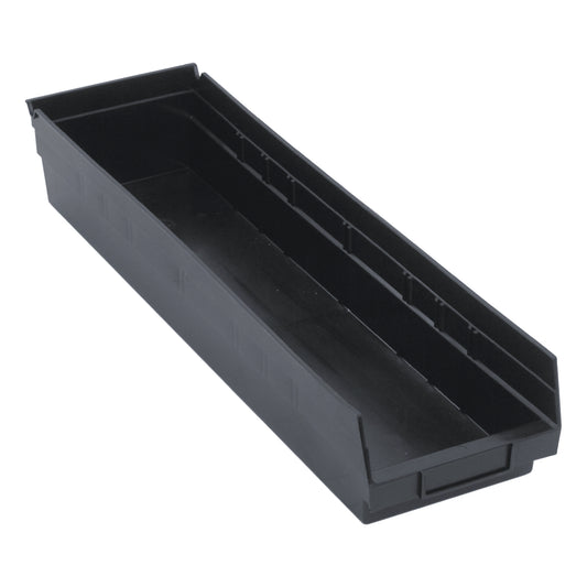 Economy Shelf Bin, 6-5/8" W x 4" H x 23-5/8" D, Black